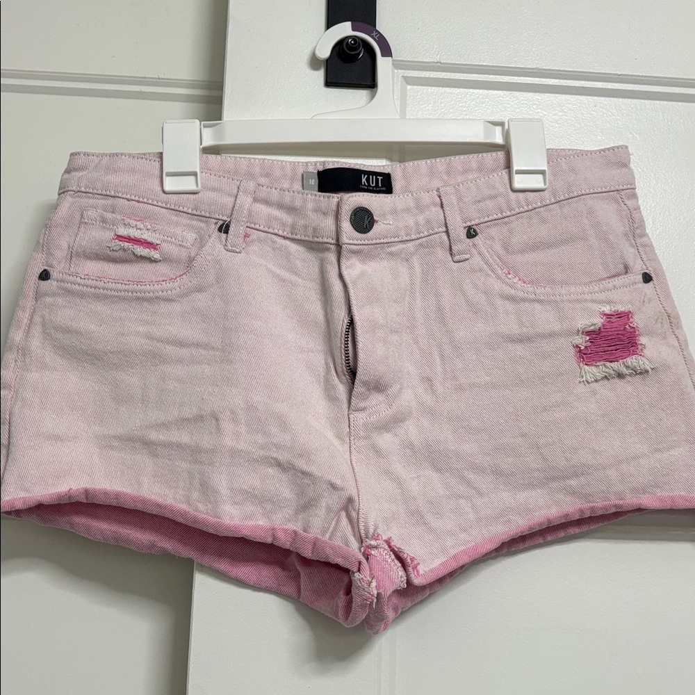 Kut from the Kloth Light Pink Denim Shorts